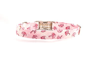 Stormy - Rainy Day Umbrellas in Pink Adjustable Dog Collar - Fox Valley Pet Wear