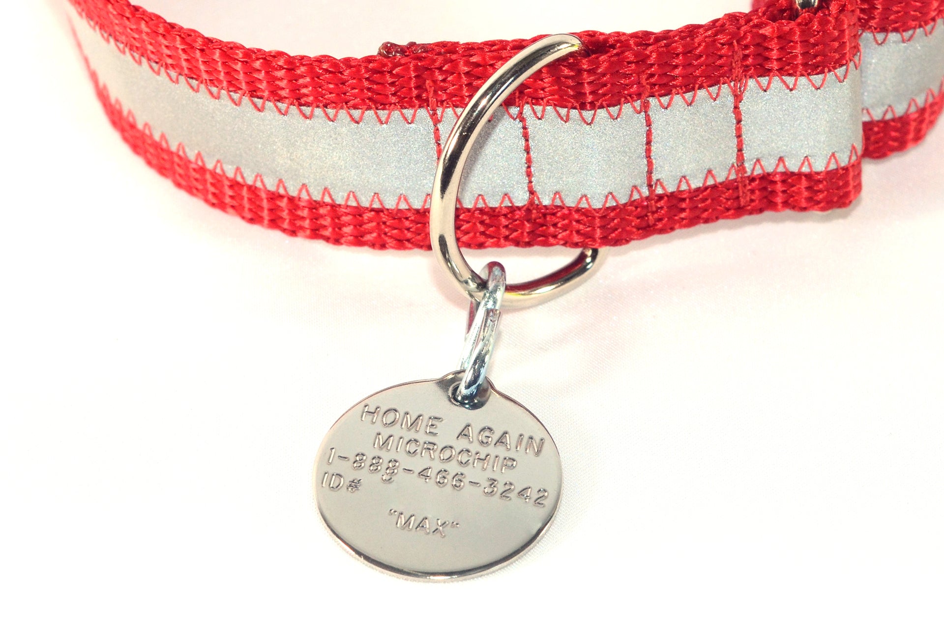 Round Stainless Steel Pet ID Tag - by Boomerang - Fox Valley Dog Collars