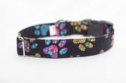 Painted Paw Prints Adjustable Dog Collar - Fox Valley Pet Wear
