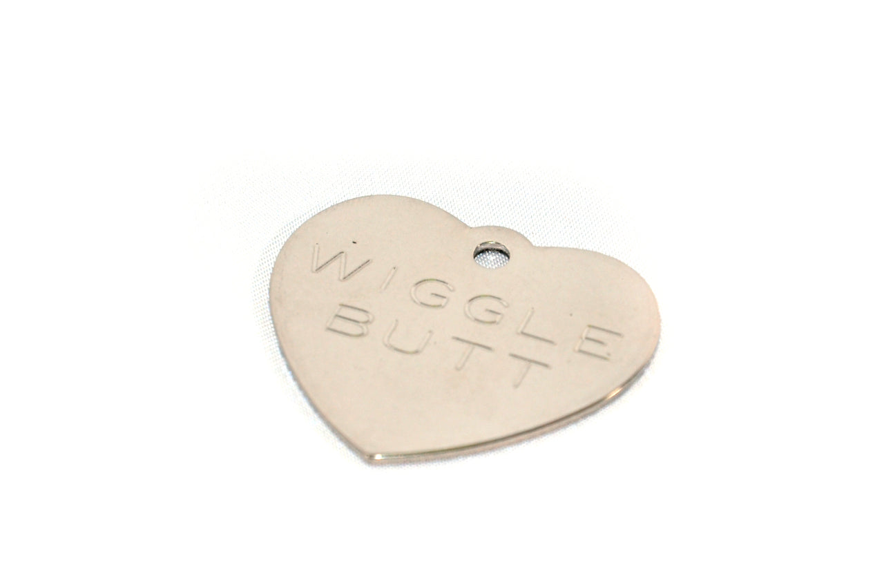 Heart Shaped Stainless Steel Pet ID Tag - by Boomerang - Fox Valley Dog Collars