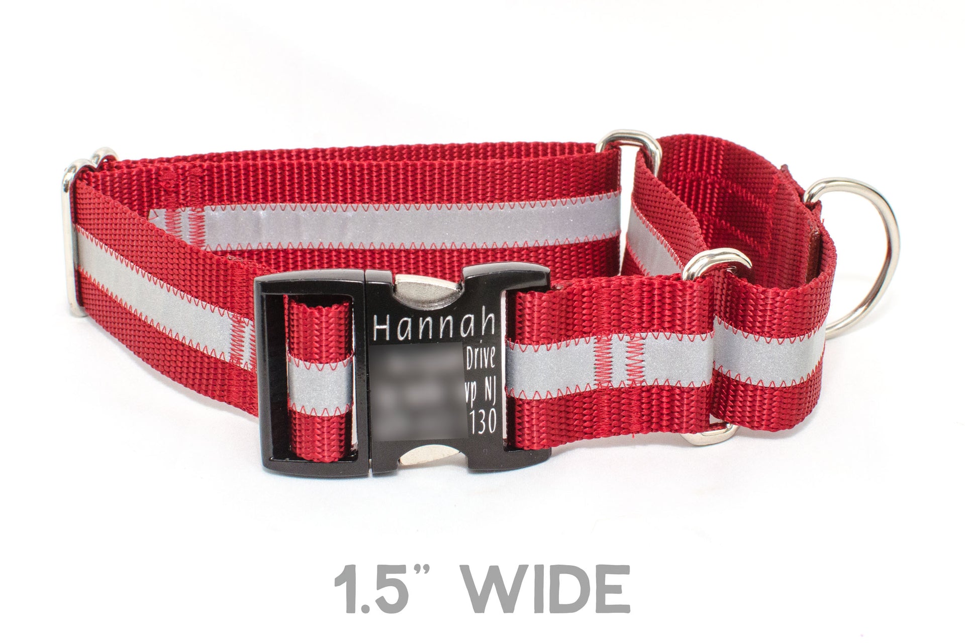 Quick Release Martingale Dog Collar | Solid or Reflective | 4 widths! - Fox Valley Pet Wear