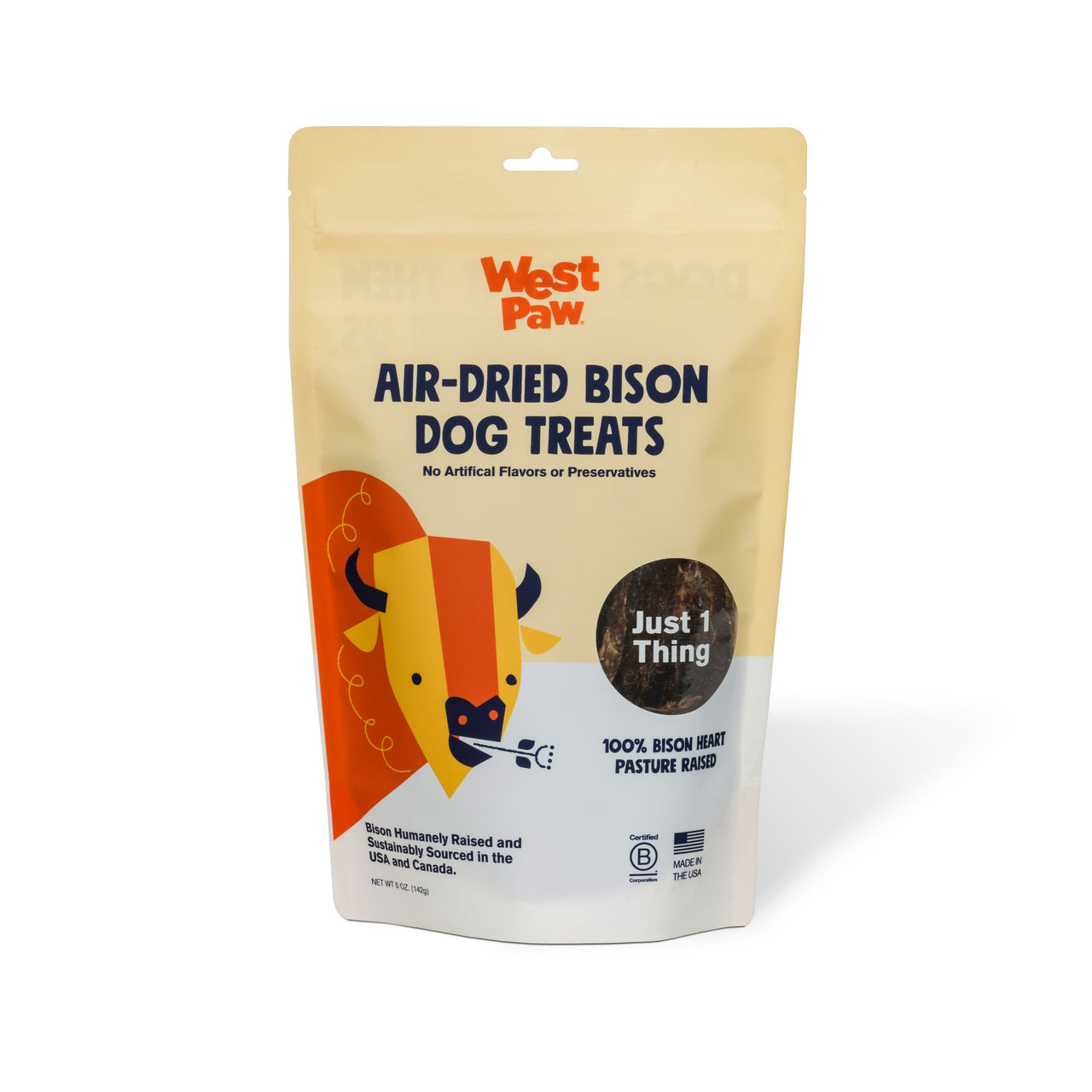 Bison Heart Dog Treats - Single Ingredient, made in the USA | by WestPaw