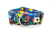Patterned Webbing Martingale Dog Collar - 20 prints, made in the USA! - Fox Valley Pet Wear