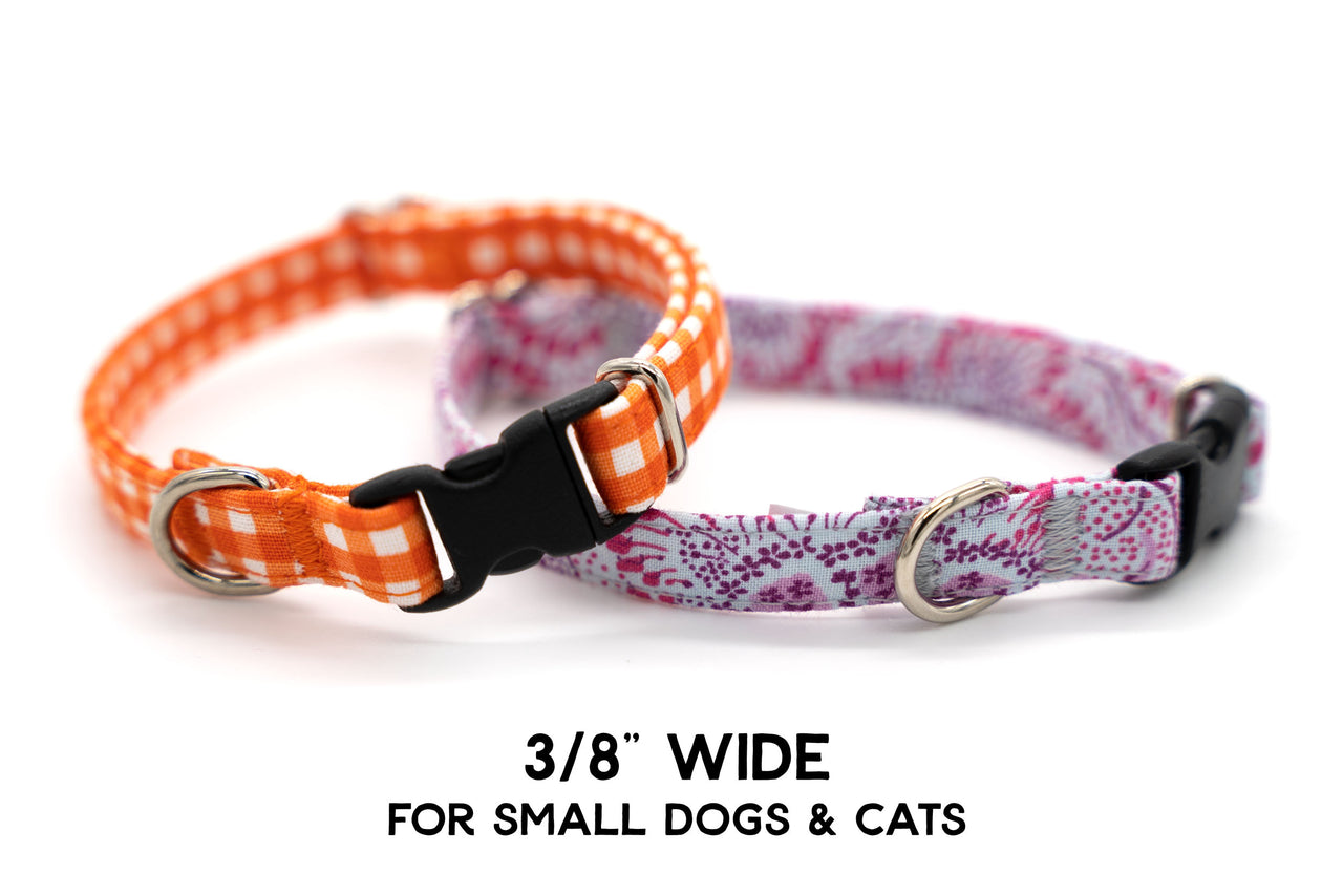 3/8" Choose-a-Fabric Dog OR Cat Collar - for small dogs or cats