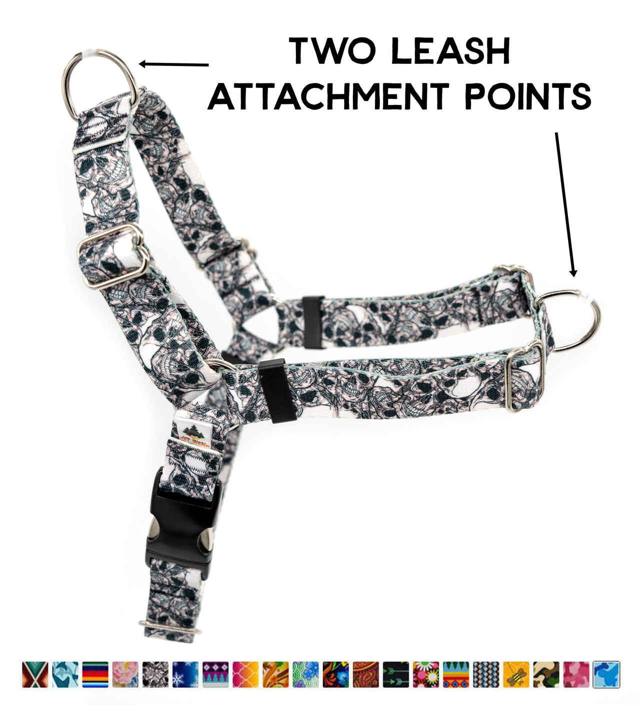 Patterned Webbing Dual-Attach No-Pull Harness™ | 20 prints | 3 widths - Fox Valley Pet Wear