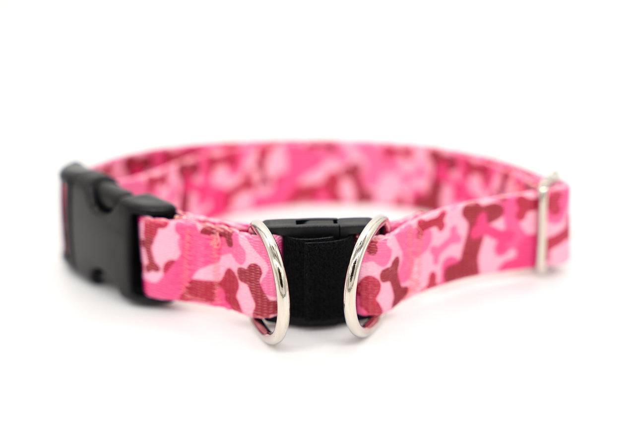 BREAKAWAY Personalized "Pink Bones Camo" Dog Collar