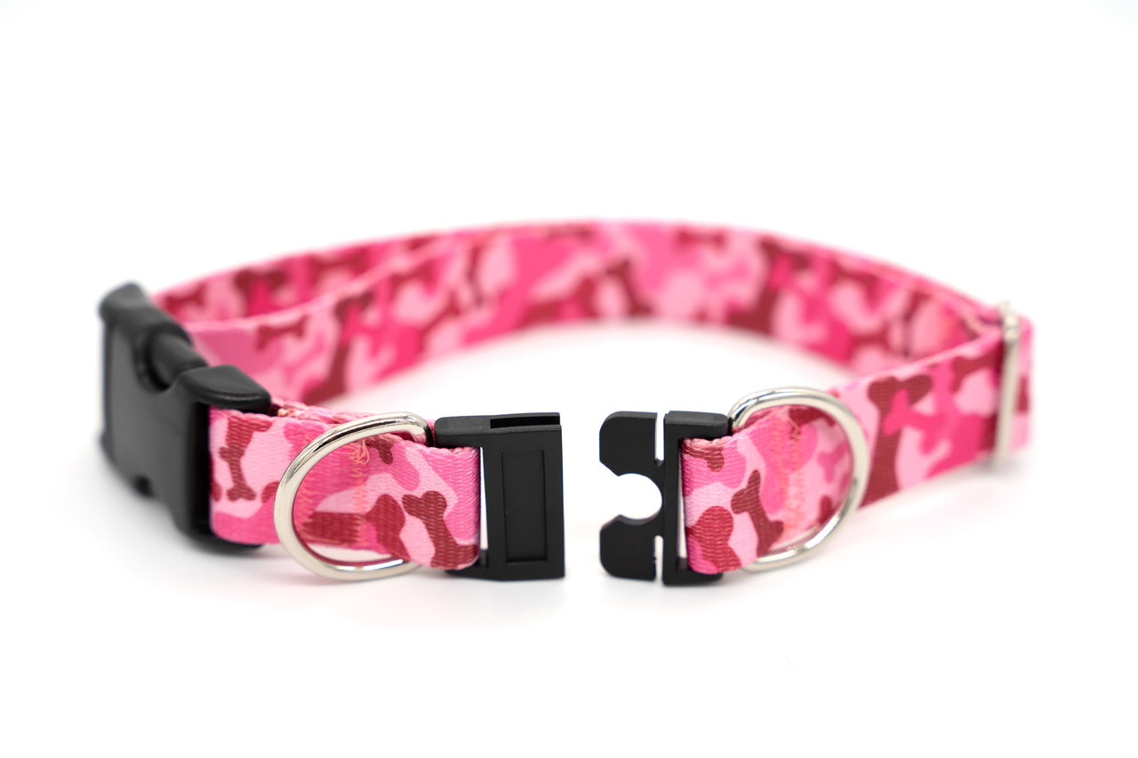 BREAKAWAY Personalized "Pink Bones Camo" Dog Collar