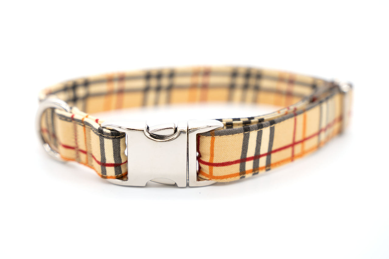 Autumn Colors Plaid adjustable dog collar, medium - Fox Valley Pet Wear