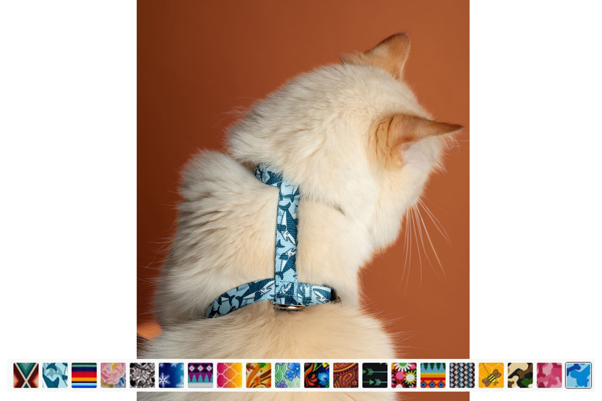 Choose-A-Print 5/8" wide Cat or Rabbit Harness, H-style - Fox Valley Pet Wear