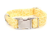 Golden Floral adjustable dog collar, medium - Fox Valley Dog Collars