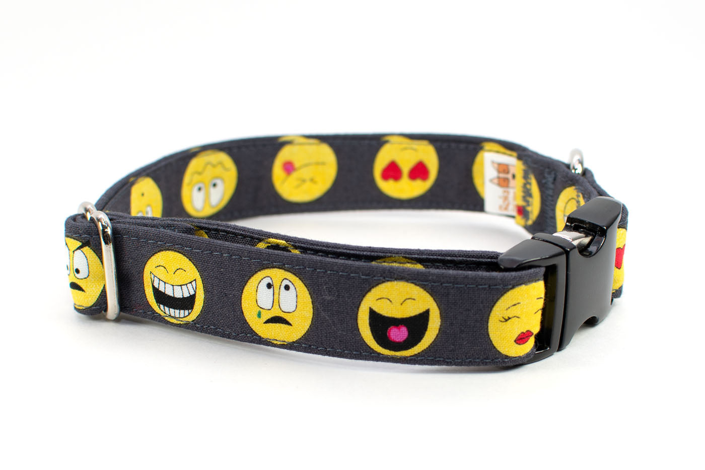 Emoji adjustable dog collar, 2 sizes - Fox Valley Dog Collars