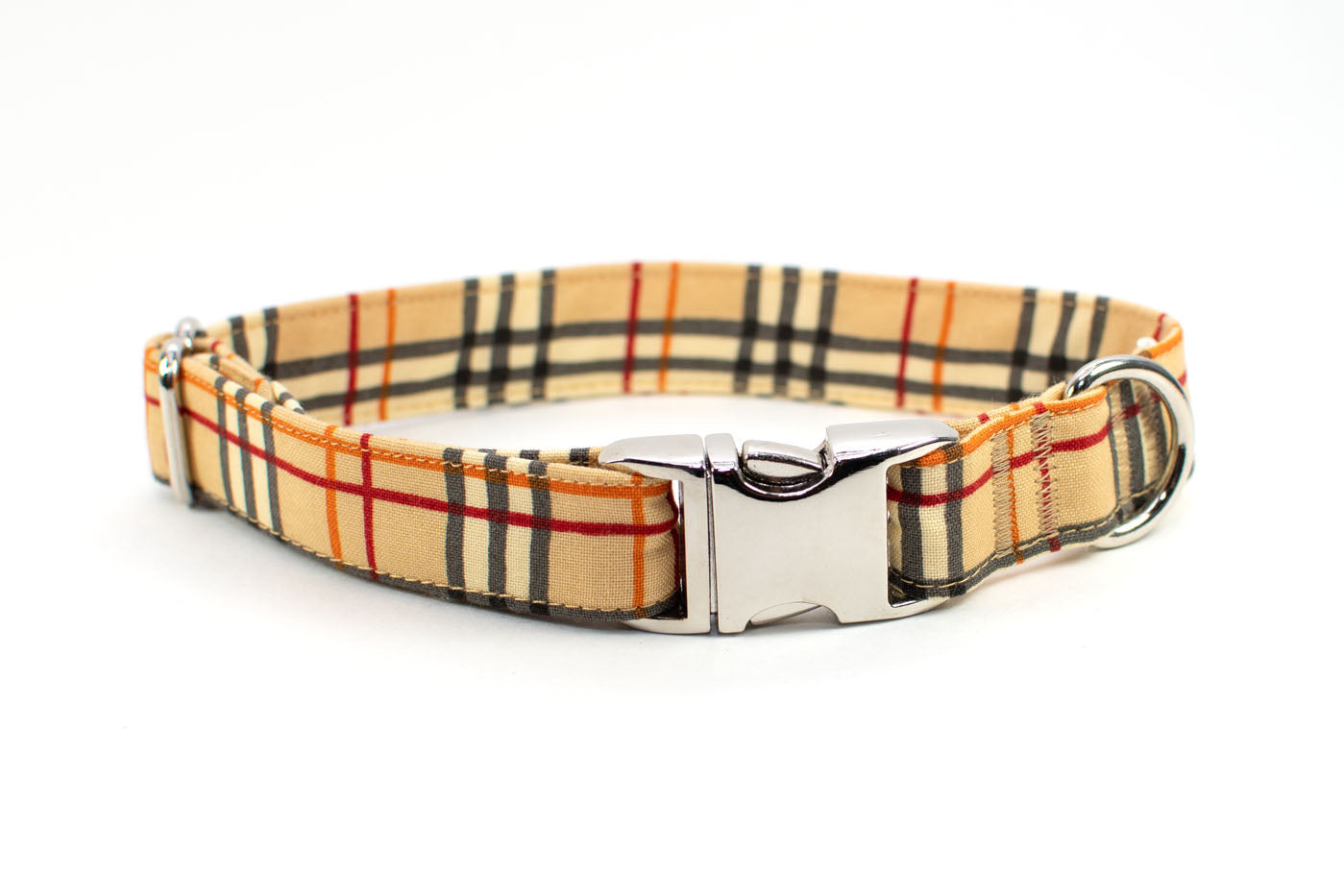 Autumn Colors Plaid adjustable dog collar, medium - Fox Valley Pet Wear