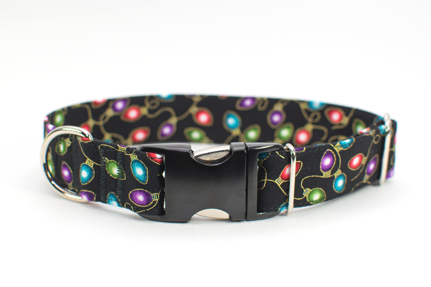 Christmas Lights, Metallic Adjustable Dog Collar - Fox Valley Pet Wear