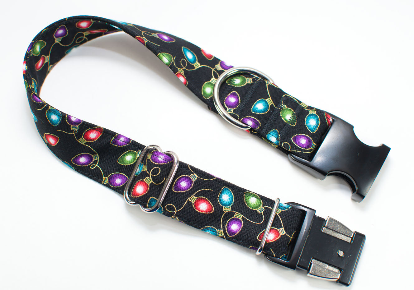 Christmas Lights, Metallic Adjustable Dog Collar - Fox Valley Pet Wear