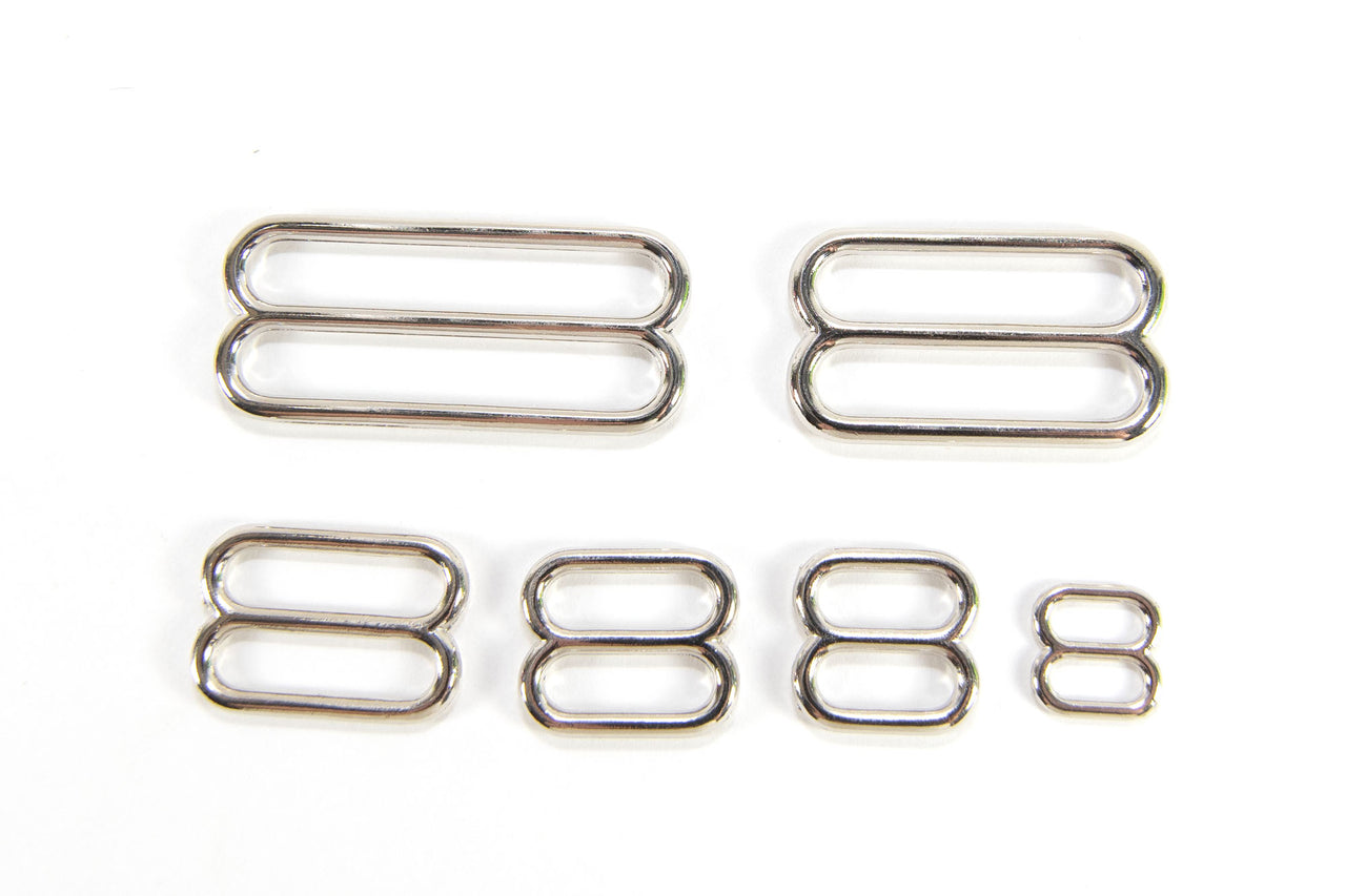 Nickel Plated Wide Mouth Triglide Adjustment Slides - Fox Valley Pet Wear