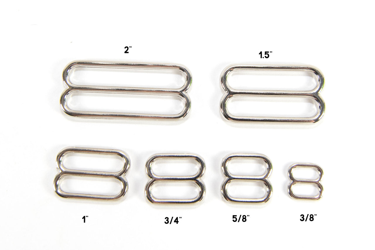 Nickel Plated Wide Mouth Triglide Adjustment Slides - Fox Valley Pet Wear