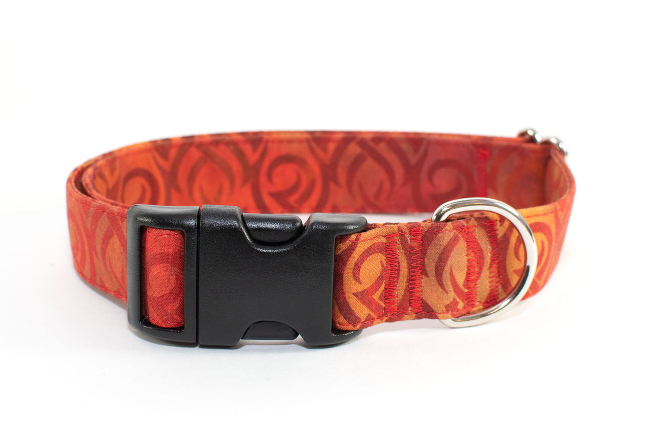 Dragon Fire adjustable dog collar, 1" Large - Fox Valley Dog Collars