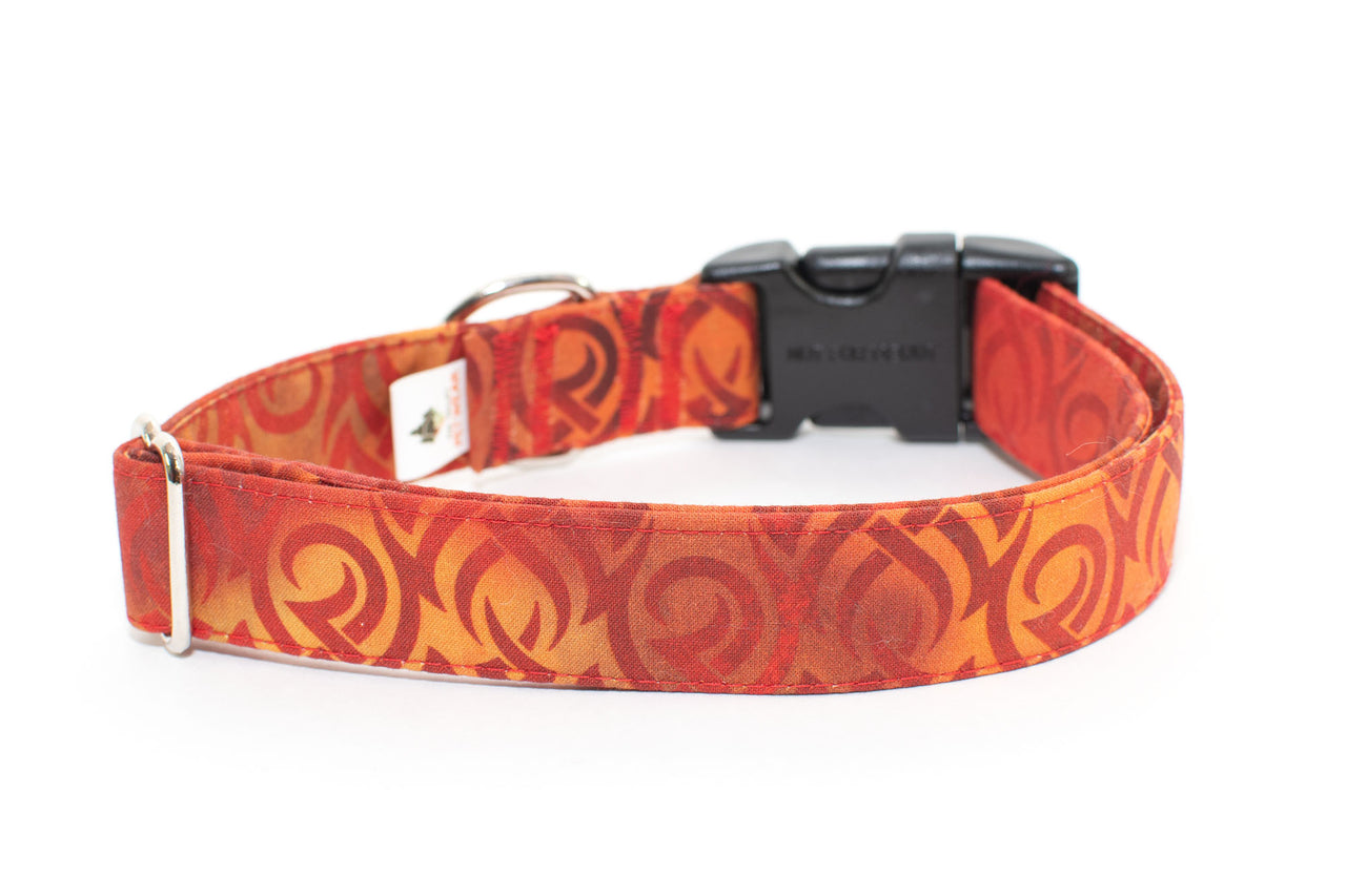 Dragon Fire adjustable dog collar, 1" Large - Fox Valley Dog Collars