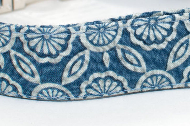 Blue Denim Designs adjustable dog collar, small & large - Fox Valley Pet Wear