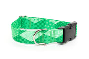 Kelly Green Geometric Adjustable Dog Collar - Fox Valley Pet Wear