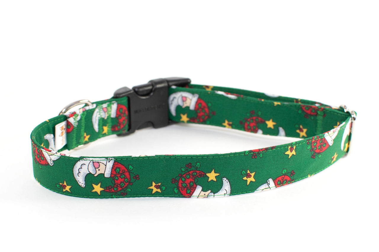 Santa Crescents Adjustable Dog Collar - Fox Valley Pet Wear