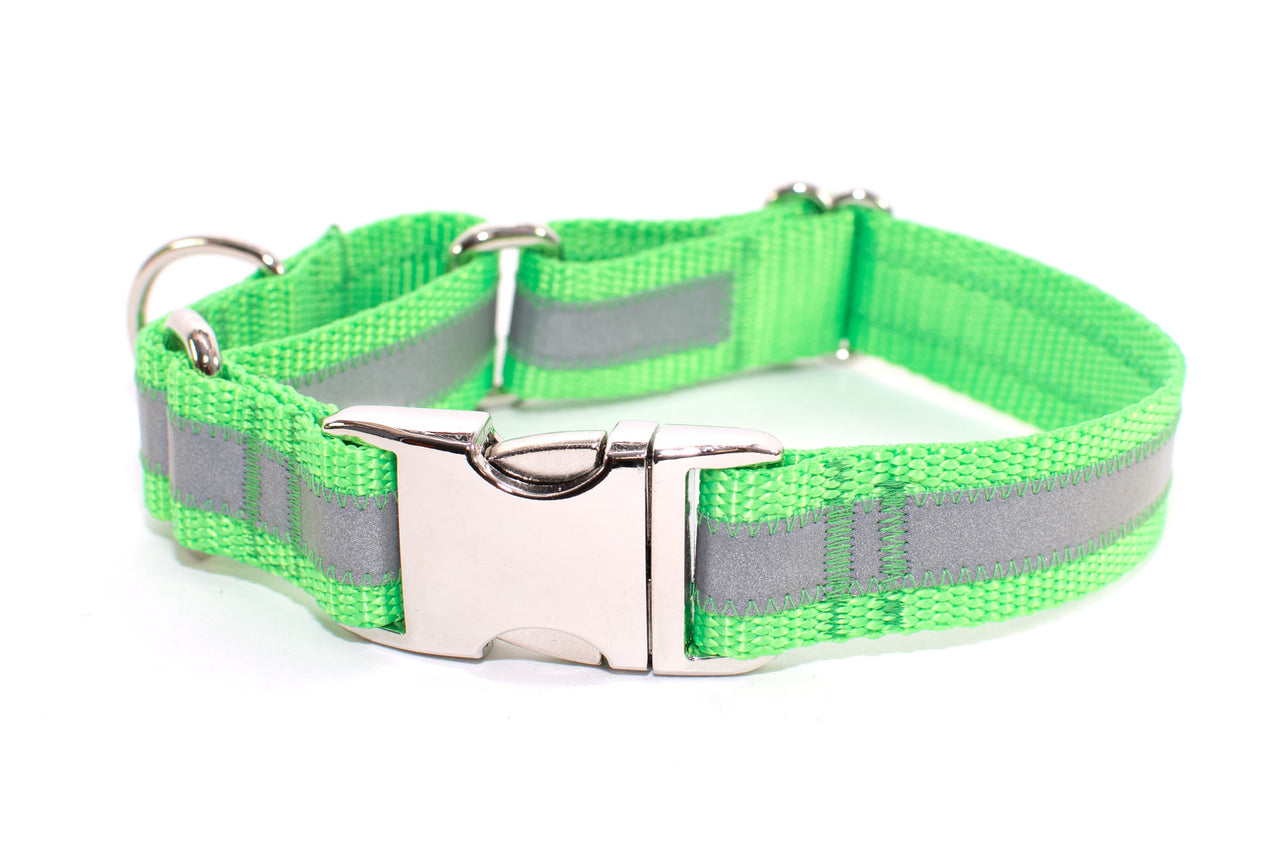 Quick Release Martingale Dog Collar | Solid or Reflective | 4 widths! - Fox Valley Pet Wear