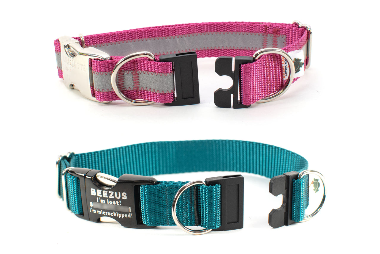 BREAKAWAY Dog Collar | Solid or Reflective | 20 colors | 4 widths - Fox Valley Pet Wear