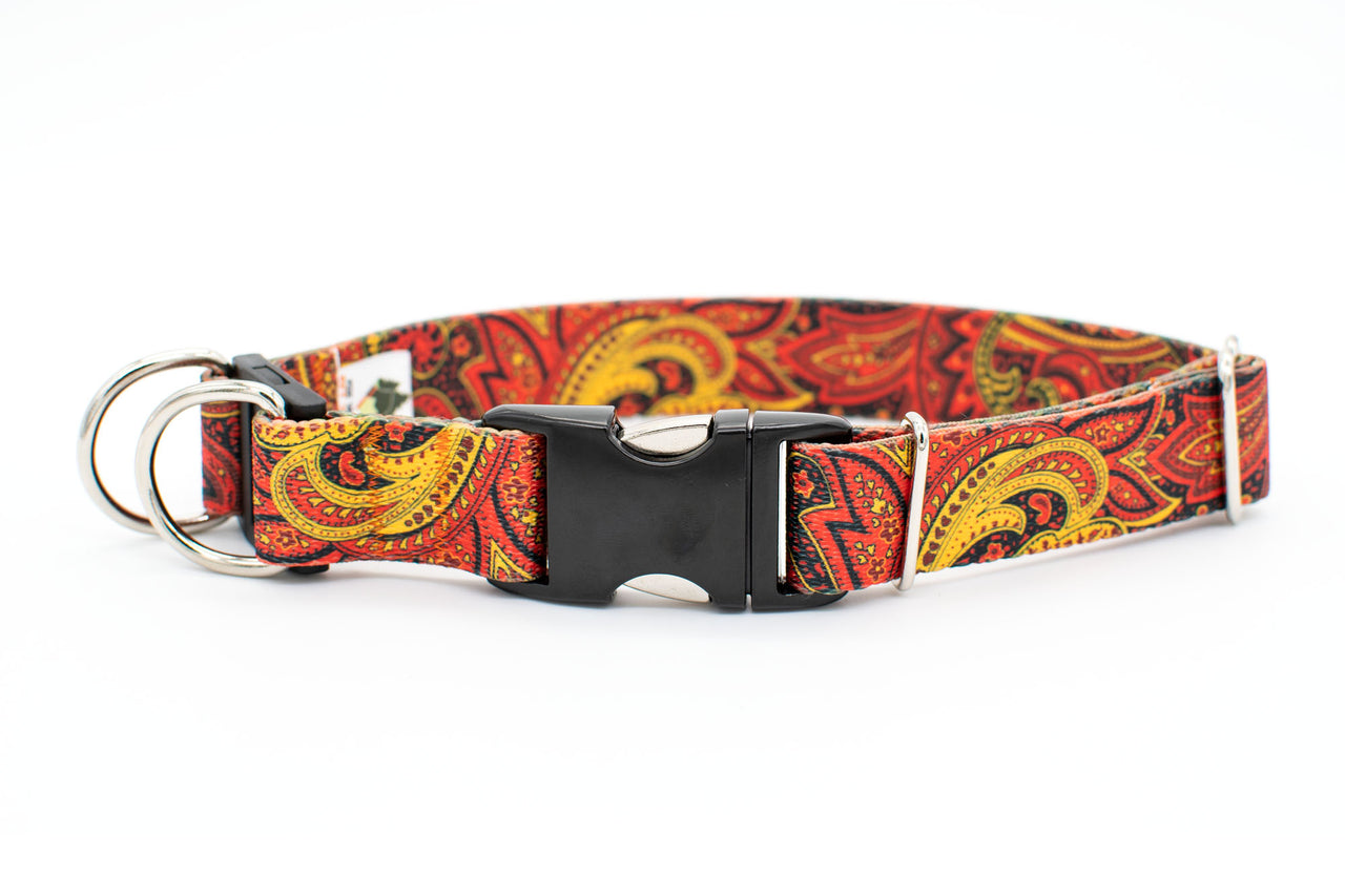BREAKAWAY Personalized "Fire Paisley" Dog Collar