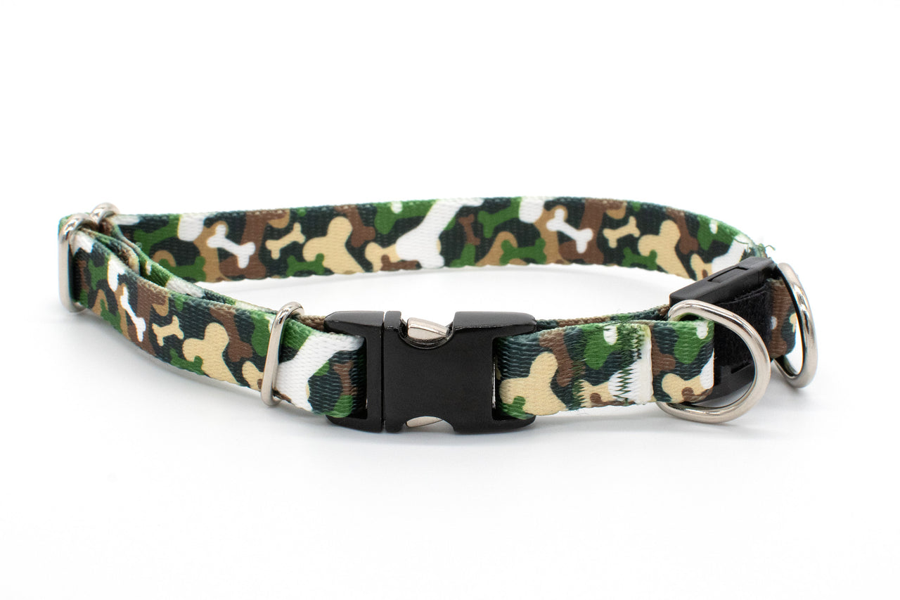 BREAKAWAY Personalized "Green Bones Camo" Dog Collar
