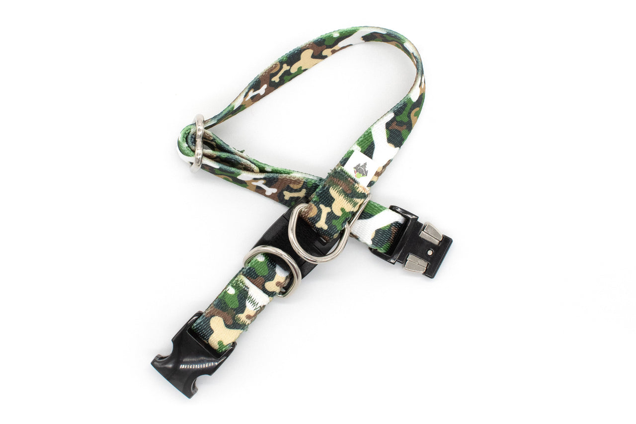 BREAKAWAY Personalized "Green Bones Camo" Dog Collar