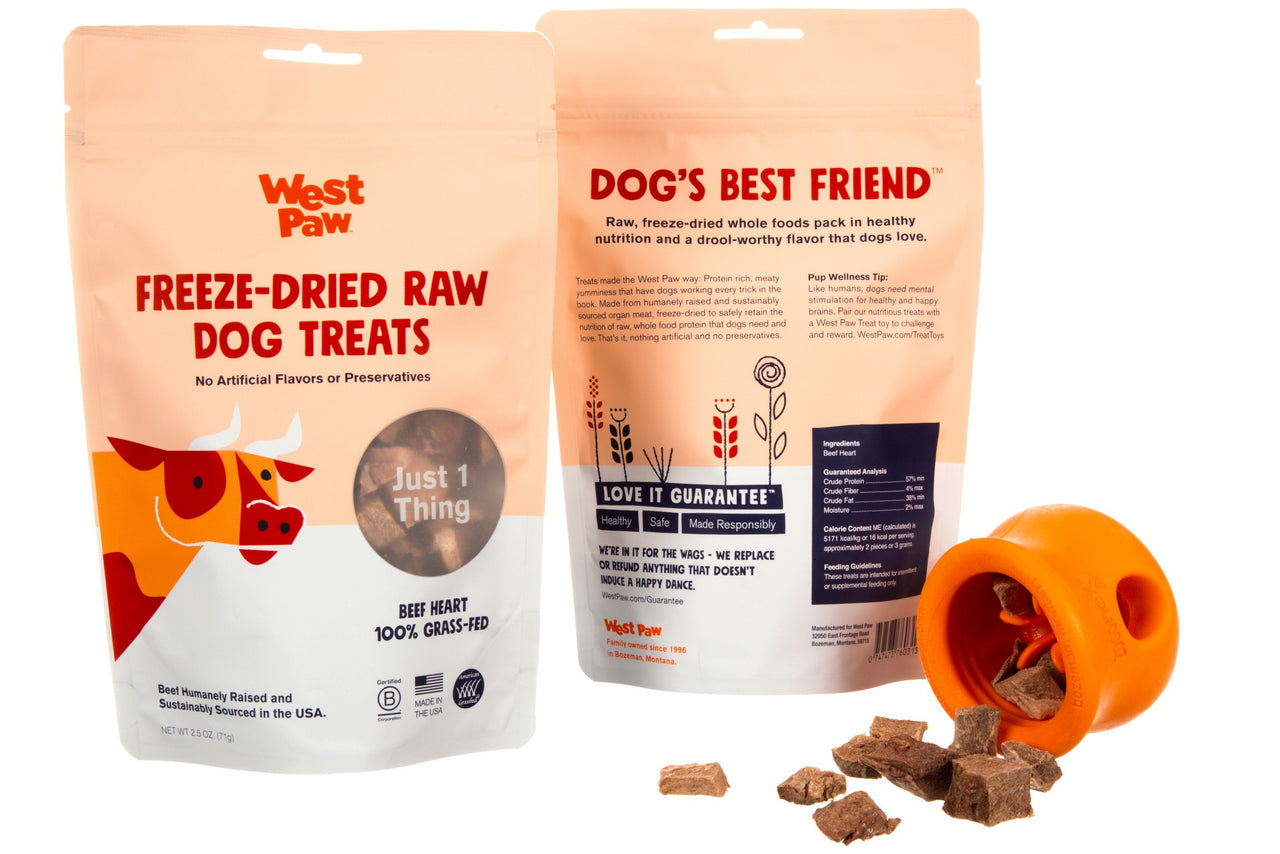 Beef Heart Dog Treats - Single Ingredient, made in the USA | by WestPaw