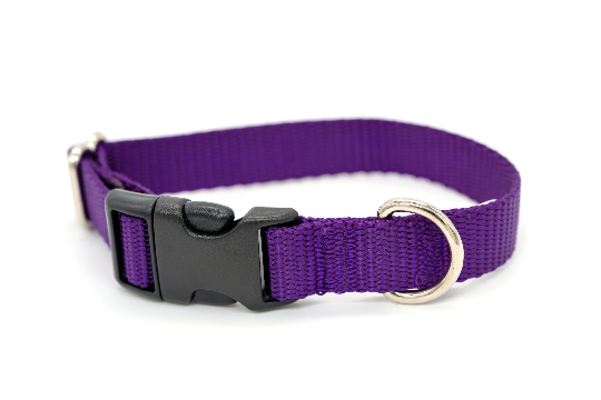 Flat Buckle / Adjustable Side Release Collar | Solid or Reflective | 4 widths! - Fox Valley Pet Wear