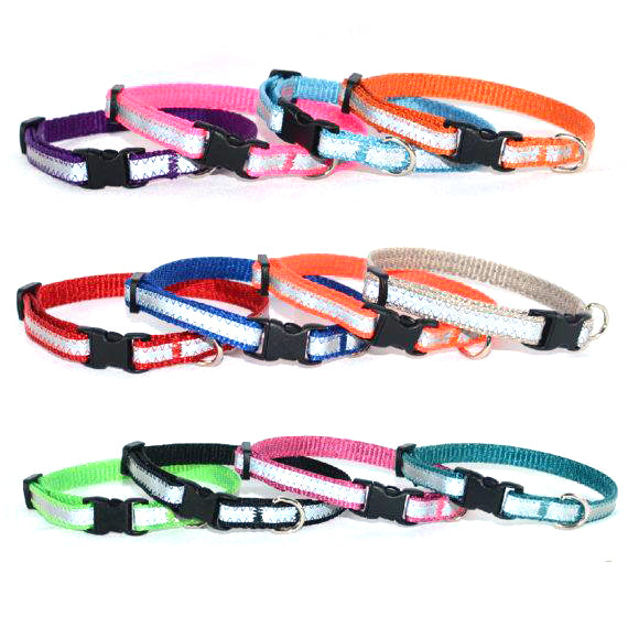 Reflective 3/8" Adjustable Breakaway Cat Collar - Fox Valley Dog Collars