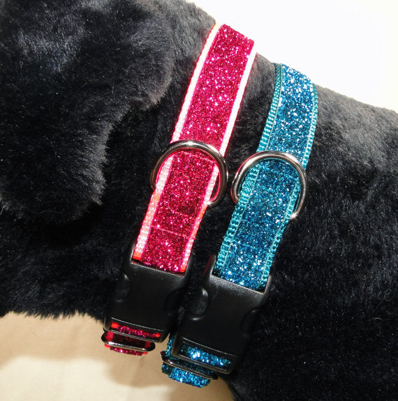 Sparkle & Bling Adjustable Buckle Dog Collar - 1" wide - Fox Valley Pet Wear
