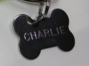 Bone Shaped Stainless Steel Pet ID Tag - by Boomerang - Fox Valley Dog Collars