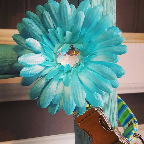 Flower Dog Collar Accessory - 16 colors - Fox Valley Dog Collars