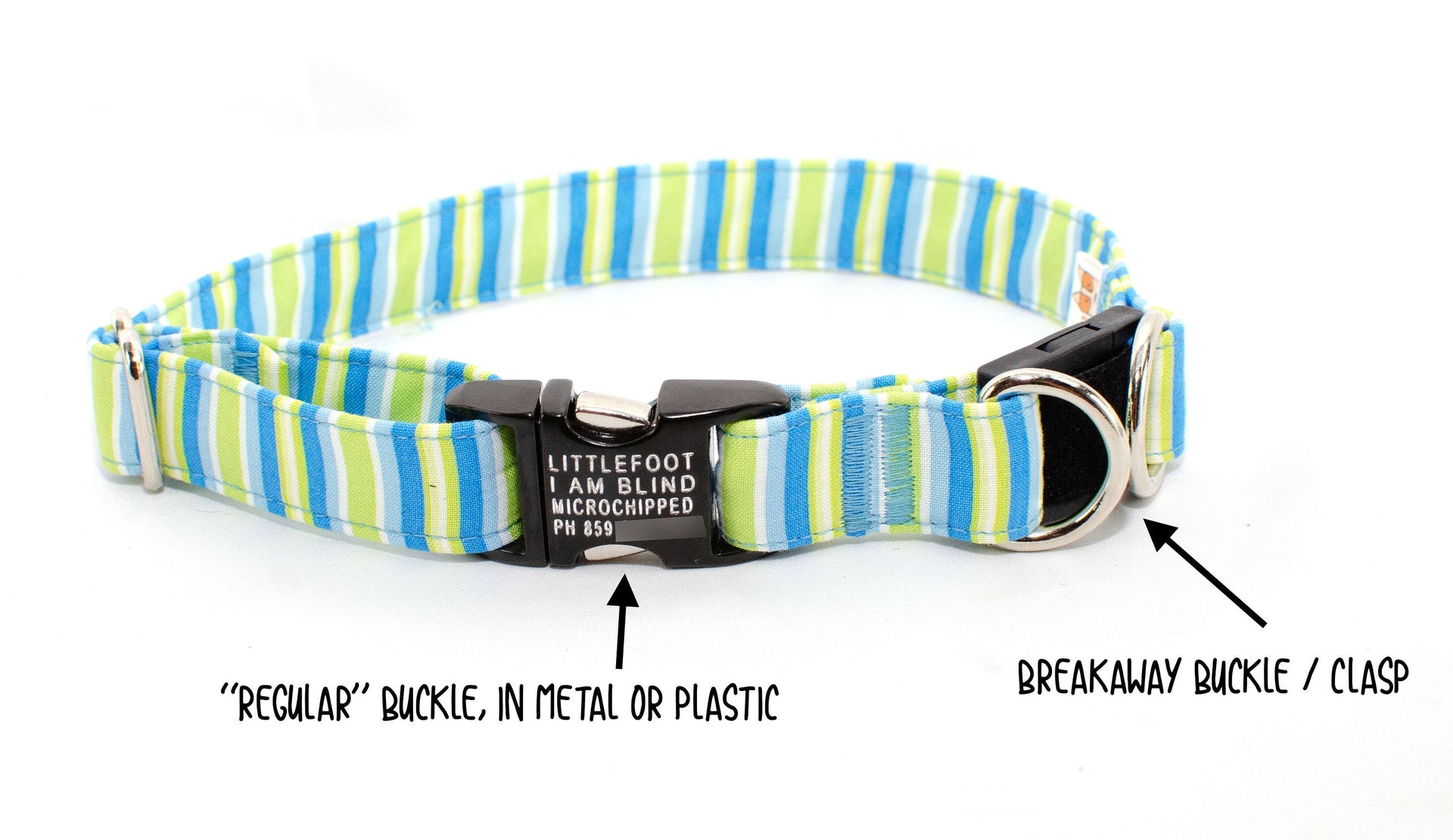 Reflective Pet Dog Collars Hardware Breakaway Buckle Print Custom