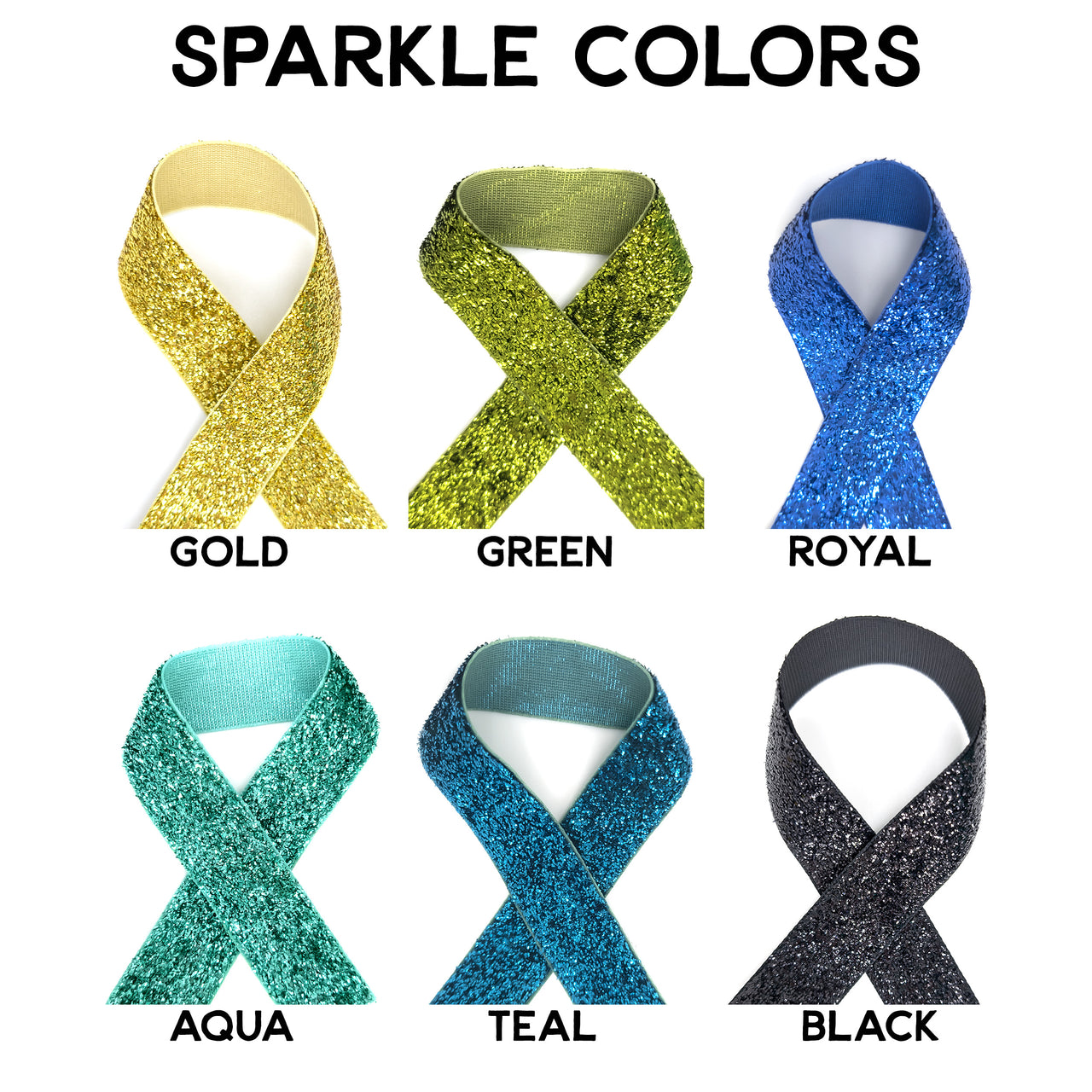 Sparkle & Bling Leashes - 3/4" wide, any length, 6 colors